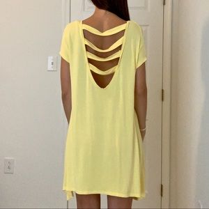 Back cut out T-shirt dress